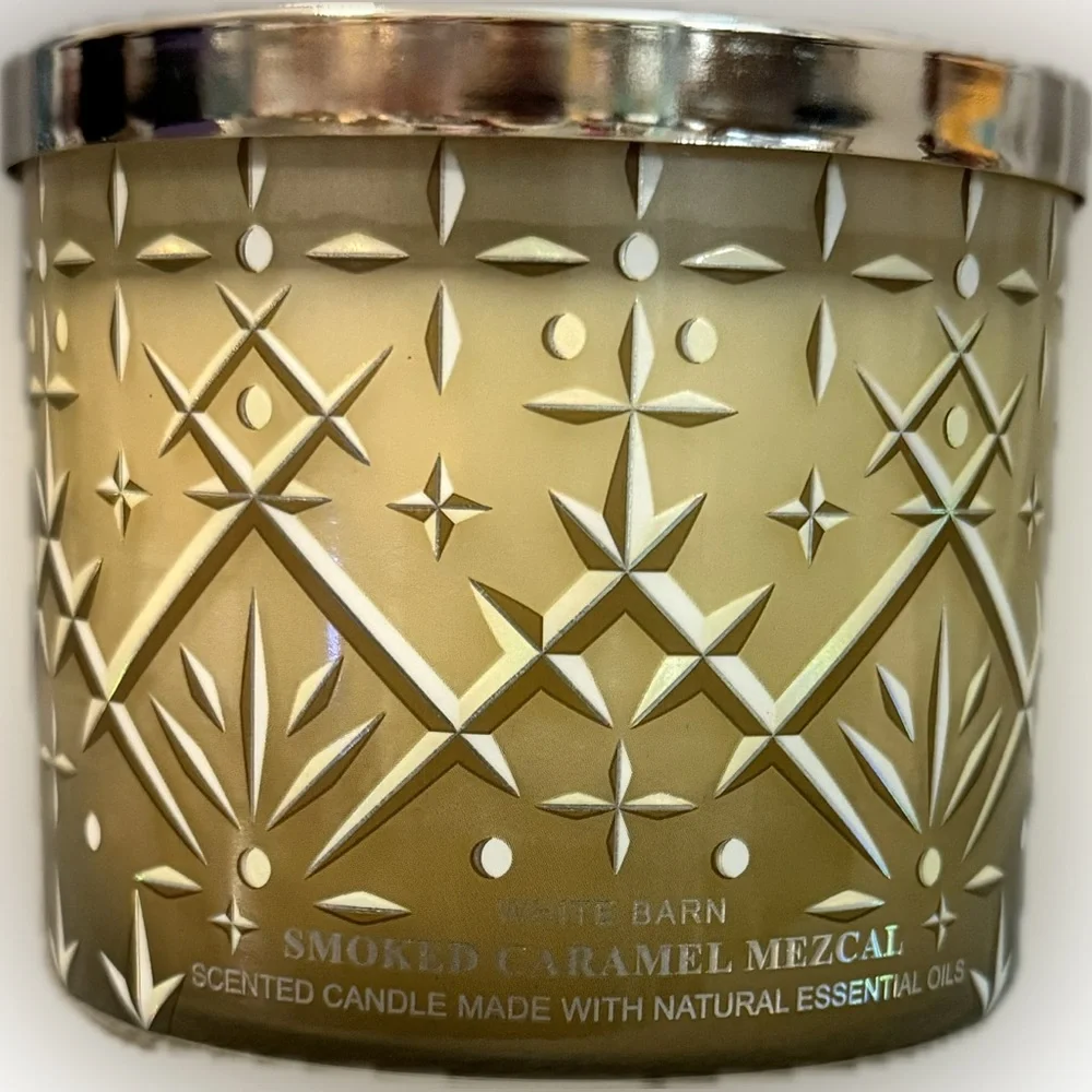 💛🩶WHITE BARN💛🩶Smoked Caramel Mezcal 3-Wick Candle/NWT - Picture 3 of 6